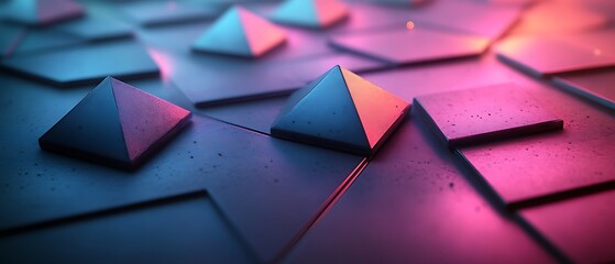 Abstract pyramids on geometric surface.