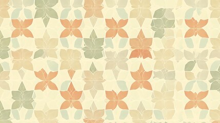 Abstract Floral Pattern Pastel Color Scheme Design