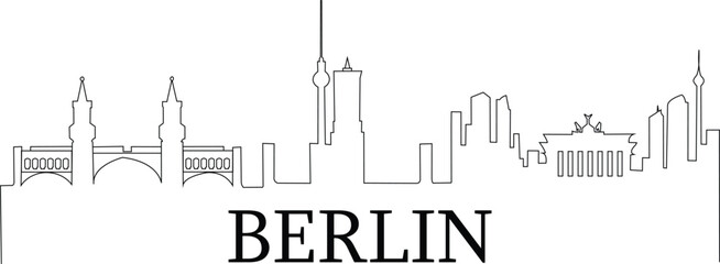 Berlin City Line Draw Simple Minimalist