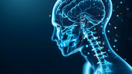 Glowing Abstract Medical Brain with Dynamic Augmented Reality Effects