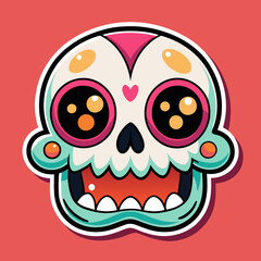 skull cute sticker 