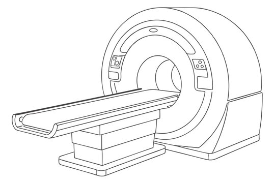 black and white mri machine clip art preview