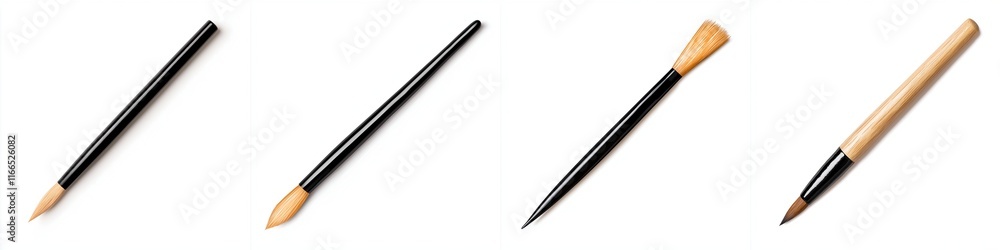 Poster chinese new year customs concept. writing instruments featuring various nib styles on a white backgr
