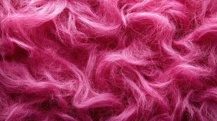 Obraz premium Pink fluffy fur textile close-up, swirling texture, soft background.