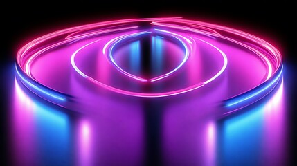 Abstract Neon Light Curves Design Background