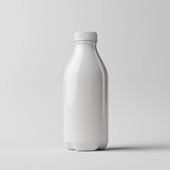 High-resolution images, milk bottle mock up on white background