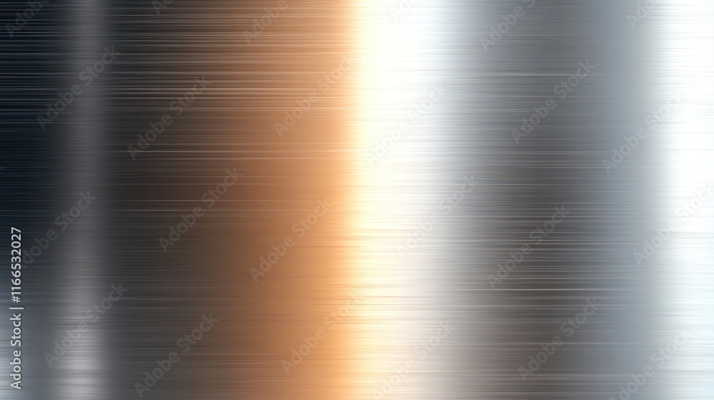 Aufkleber abstract metallic texture with gradient and light reflections.