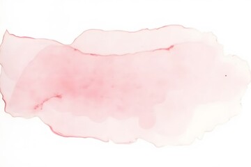 Isolated pink watercolor stains on white background. Artistic paint texture.