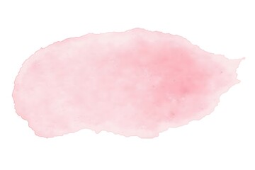 Isolated pink watercolor stains on white background. Artistic paint texture.