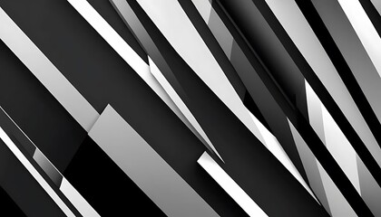 Obraz premium An abstract background with bold diagonal stripes in contrasting black and white for a high-impact design