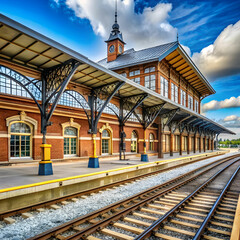 Fototapeta premium train-station-renovation-