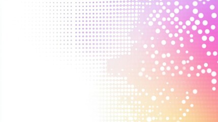 Technology-inspired dot wave background in white and pink tones.