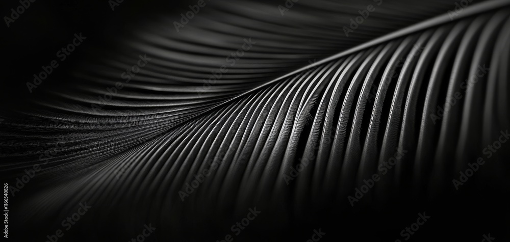 Aufkleber a close-up view of a dark green leaf showcasing its intricate textures and patterns, creating a sere