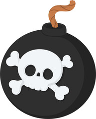 illustration pirate bomb