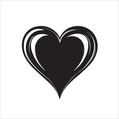 Valentine Day Vector  heart with black and white dots
