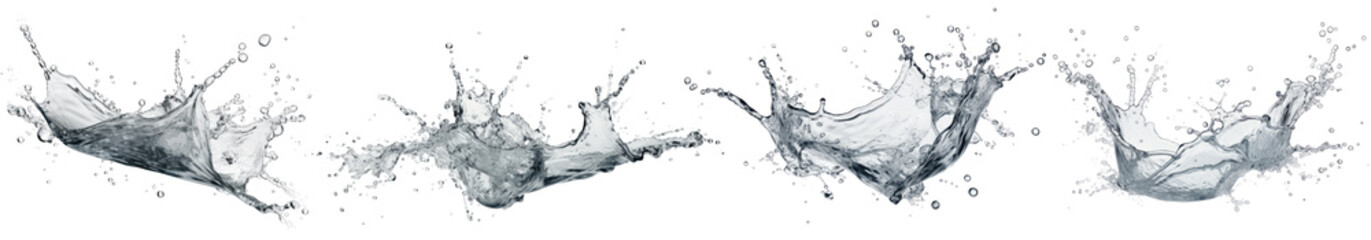 PNG Water Effect, element set on transparent background