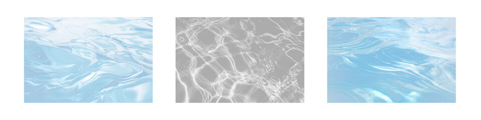 PNG water ripples, element set on transparent background