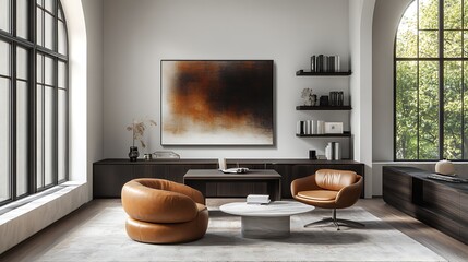 Stylish modern living room design for a bright contemporary home