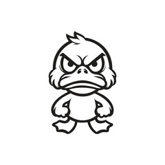 Duck mascot logo design