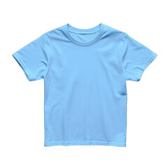 Light blue short-sleeve t-shirt, plain, casual.
