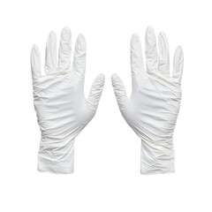 Obraz premium Pair of White Disposable Latex Gloves on Display