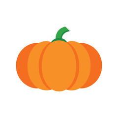 orange pumpkin illustration for halloween, thanksgiving, and harvest themes