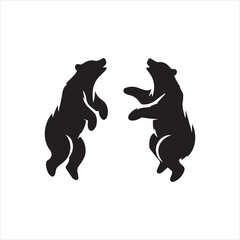 silhouette of a bear vector