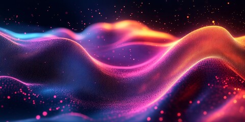 Obraz premium Abstract Concept Design with Colorful Flowing Lights, Generative AI
