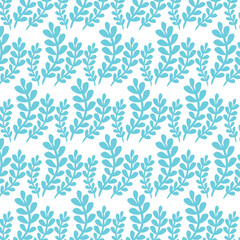seamless floral pattern with leaves