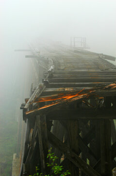 Fractured Railroad Bridge To Nowhere