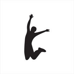 silhouette of jumping person