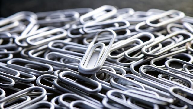 Minimalist Contrast: Black & White Paperclips on Opposite Backgrounds