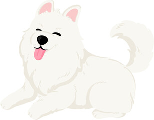 illustration samoyed dog