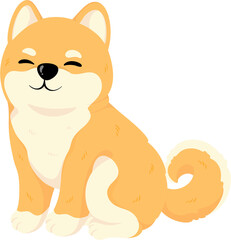 illustration shiba dog