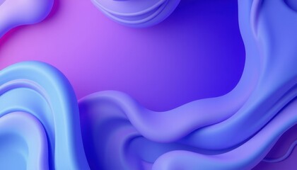 Abstract Blue Purple Wavy Fluid Design Background