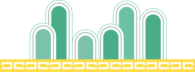 전통 명절 산 일러스트