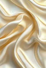 Obraz premium a flat high quality japanese luxury off white yarn weaved fabric with nice and super fine texture, no wrinkles on the fabric, plain background, with very minimial gold foil