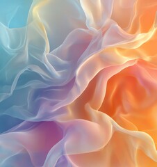 Fototapeta premium Soft Flowing Colors Abstract Digital Background, Generative AI