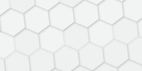 Abstract background white, gray hexagon with seamless geometric pattern texture design. futuristic geometry pattern honeycomb mosaic texture design. hexagon grid minimalist mesh cell texture design.