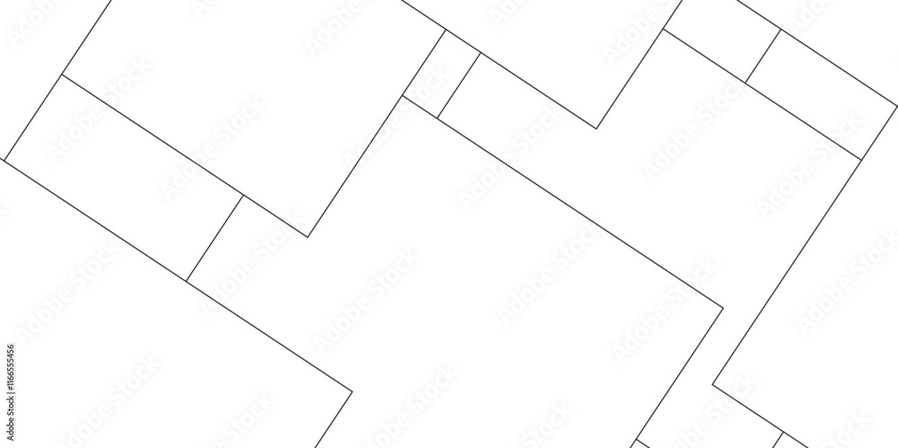 Poster abstract seamless random geometric white, black square lines pattern on a transparent background des
