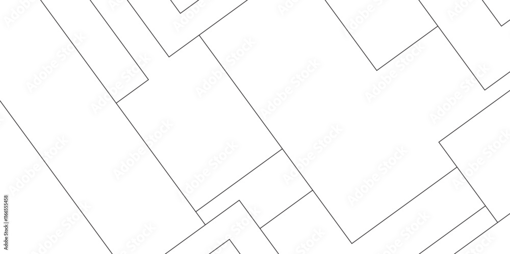 Poster abstract seamless random geometric white, black square lines pattern on a transparent background des
