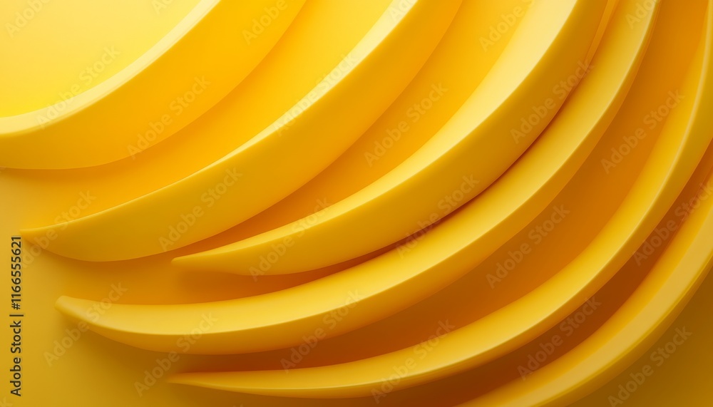 Poster vibrant yellow curves create a dynamic and abstract visual, perfect for modern design themes and cre