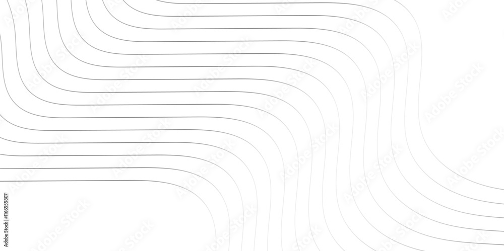Poster curve wave seamless pattern line texture. abstract white and gray vector wave elegant striped diagon