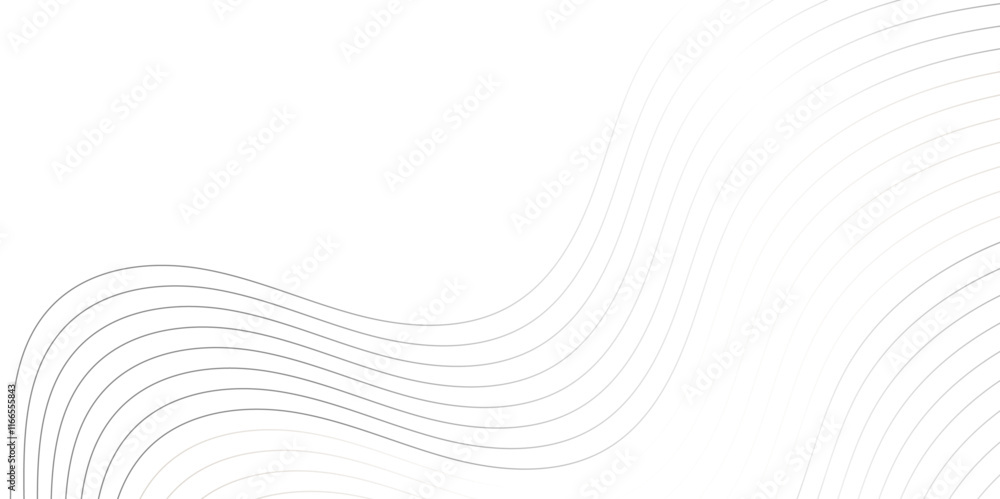 Poster curve wave seamless pattern line texture. abstract white and gray vector wave elegant striped diagon