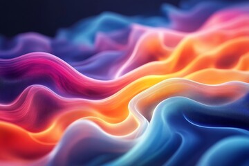 Fototapeta premium Dynamic 3D Flow Digital Background, Generative AI