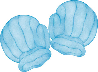 watercolor baby gloves