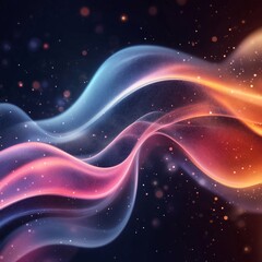 Obraz premium Abstract Design Digital Background with Glowing Effects, Generative AI