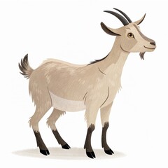 Obraz premium Four footed animal standing upright with its body facing towards digital illustration
