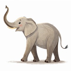 Fototapeta premium Four footed animal standing upright with its body facing towards digital illustration