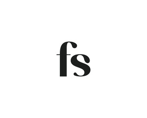 creative letter FS logo design template